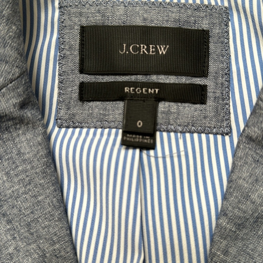 J.Crew Regent Chambray Ruffle Blazer - Picture 6 of 7